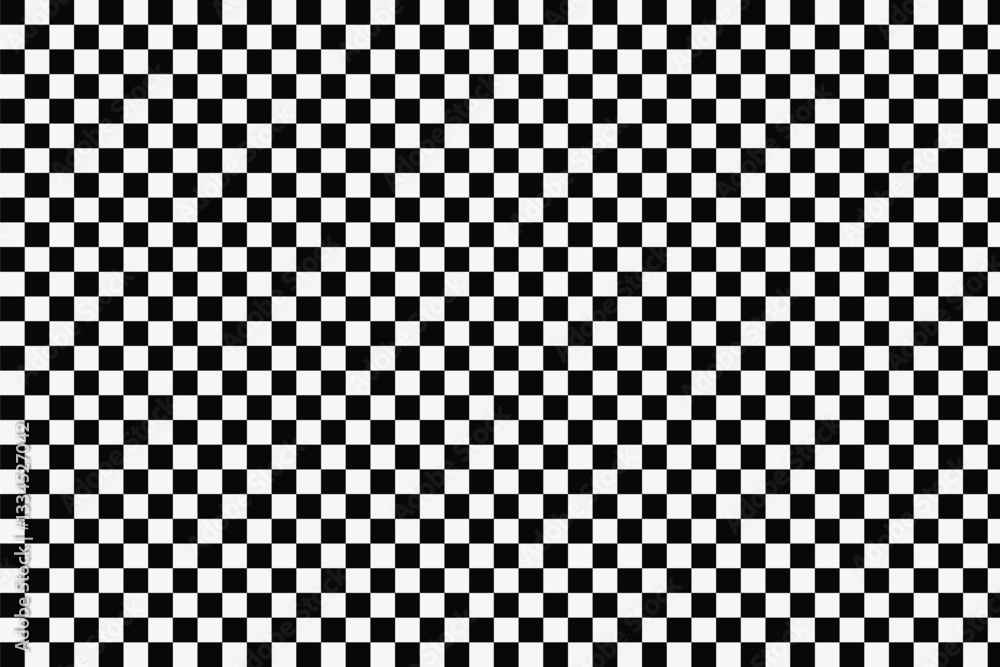 Poster black and white chess pattern. checkerboard seamless vector illustration. classic checkered race fla