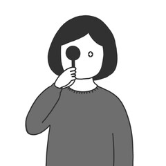 視力検査をする人