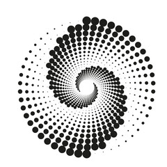 Dotted spiral vortex  Spiral effect Adobe illustrator