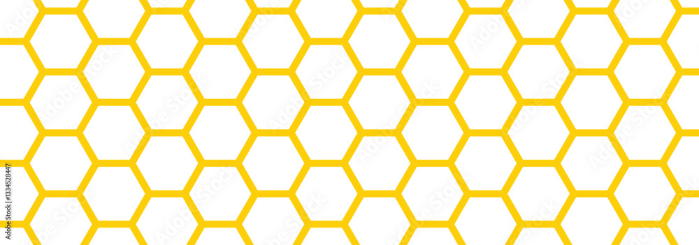Poster abstract simple outline honeycomb pattern. honeycomb pattern seamless background. abstract yellow or