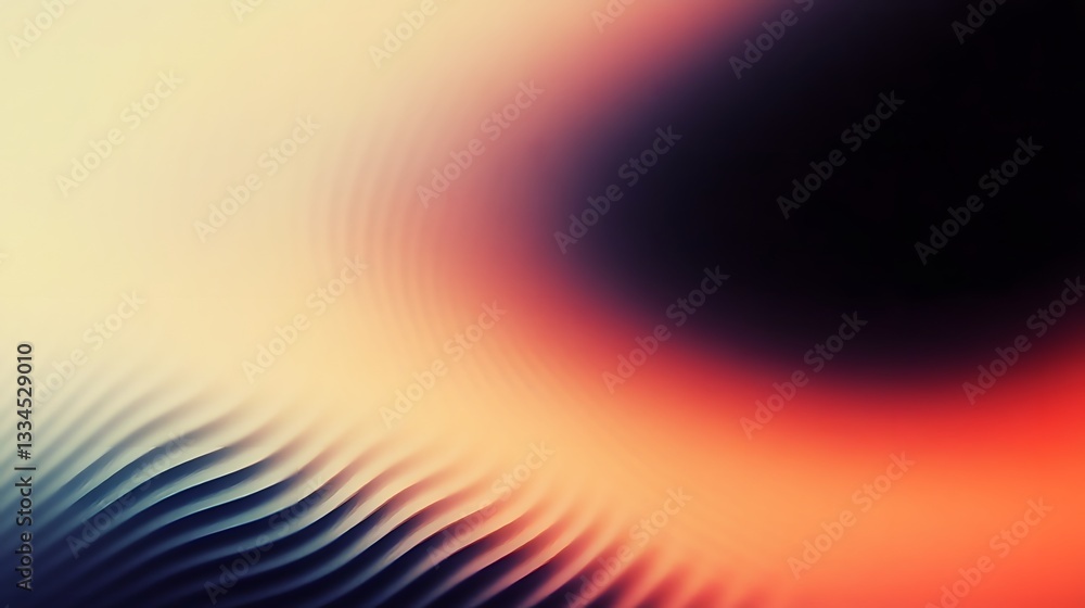Poster abstract background features waves of colors with blurred gradients