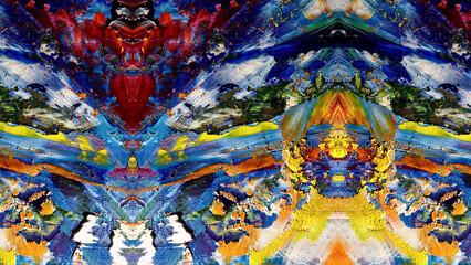 Abstract art background . Hand painting artwork on canvas .