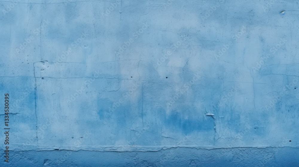 Poster deep blue textured wall surface with aged plaster and visible cracks, creating a vintage and weather