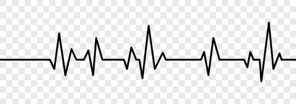 Heart beat icon set. Wave pulse. Cardio graph symbol. Medical icon, healthcare symbol, vital signs symbol, health icon, heartbeat line, cardiograph icon, heart rhythm symbol. Vector illustrator