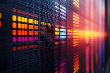 Dynamic Colorful Data Grid Display