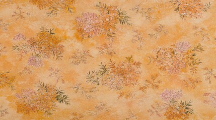Orange floral painted ceiling