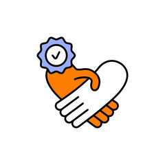 Handshake Icon Symbolizing Agreement and Cooperation.