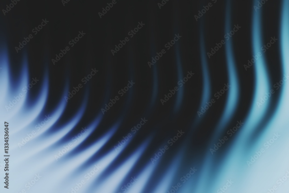Poster abstract image showing flowing blue shapes and gradients of light