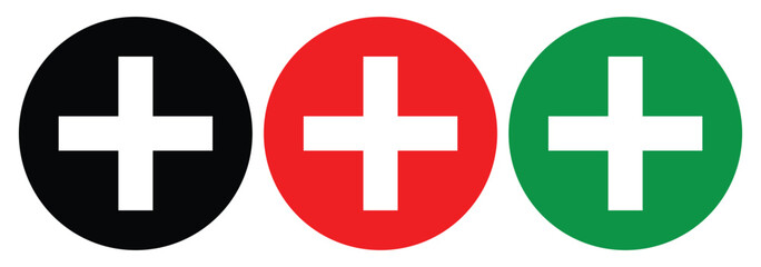 Addition sign. Pharmacy icon flat style. Medical Plus icon. Vector illustration