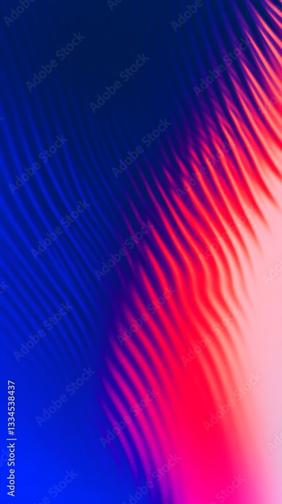 Poster an abstract background showing blue and red wave like lines