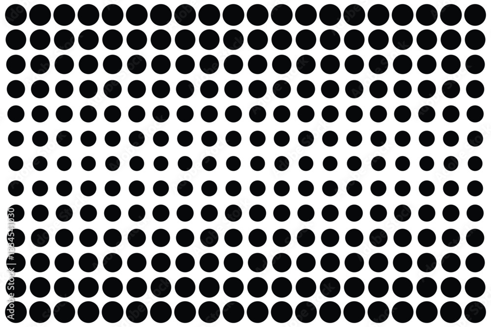 Poster dotted halftone gradient texture. vanishing polka dot background. horizontal seamless dotted pattern