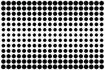 Dotted halftone gradient texture. Vanishing polka dot background. Horizontal seamless dotted pattern in pop art style. Fade gradient black and white half tone background. Vector illustration