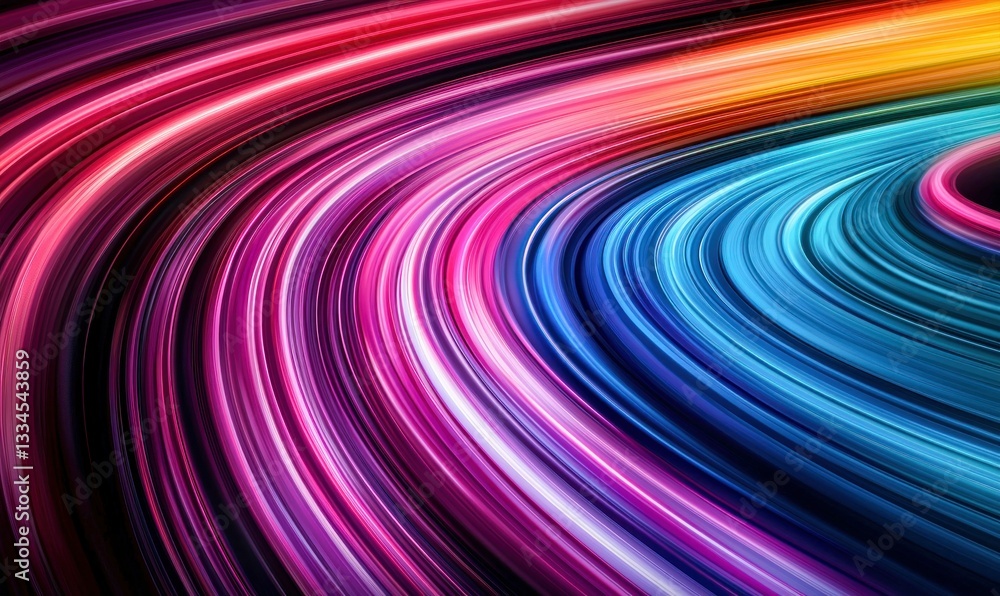 Aufkleber dynamic light trails in vibrant shades create a mesmerizing abstract pattern, captivating the eye.