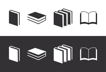 Book icons set isolated on transparent background. Literature book icons collection. Textbook icons