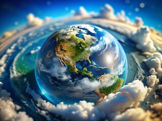 Miniature Earth: Stunning Tilt-Shift View of Planet from Space