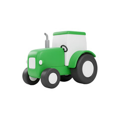 Simple 3D Line Tractor Icon
