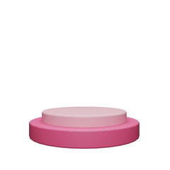 Podium 3d model Pink Color