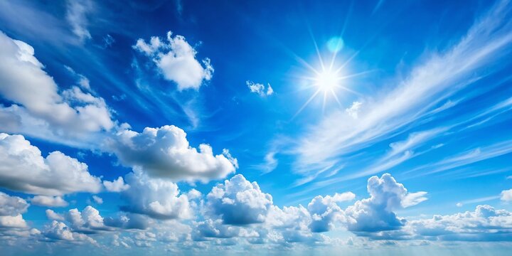 Minimalist Open Sky: Expansive Blue Sky with Copy Space for Text or Logo