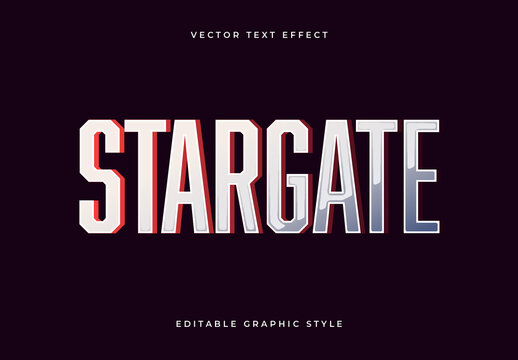 Red And Gray Chrome Font Sci-Fi Futuristic Text Effect