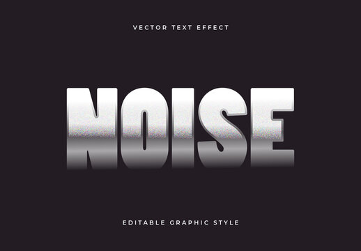 Black And White Noise Grain Font Gradient Bold Text Effect