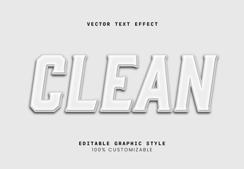 White And Gray Clean Embossed Font Minimal Bold Text Effect