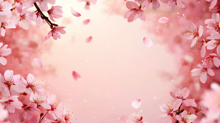 Fototapeta premium blossom side frame