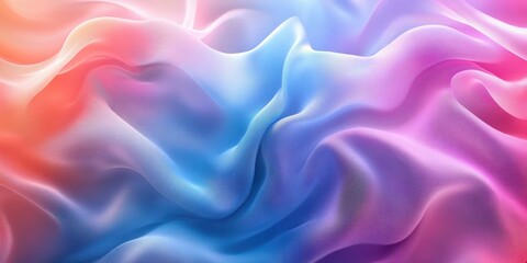 Obraz premium Colorful flowing fabric texture in soft pastel shades gently undulating across the frame