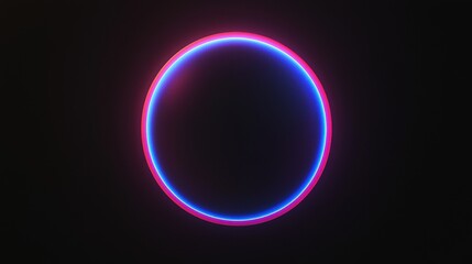 Obraz premium A digital illustration of a glowing ring of light against a black background.