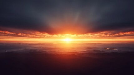 Sunset over the Mountains