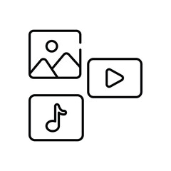Multimedia  Vector icon