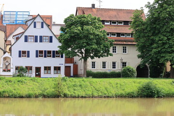 Blick in die Altstadt von Rottenburg am Neckar in Baden-Württemberg	