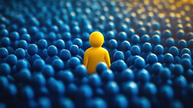 Iconic Figure Representing Recruitment and Talent Selection in Human Resources for Hiring Job Vacancies