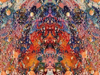 Abstract art background . Hand painting artwork on canvas .