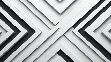 Obraz premium A minimalist black and white geometric pattern with clean sharp lines, modern abstract design