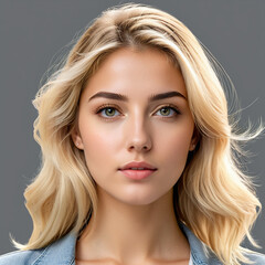 Fototapeta premium woman, beauty, face, model, hair, eyes, lady, skin,