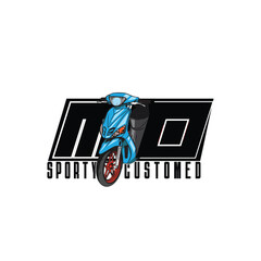 automatic scooter motorcycle custome,initial sport scooter team ,racing team logo