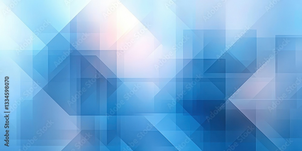 Poster abstract geometric background with soft blue and white gradient minimalist design for modern digital