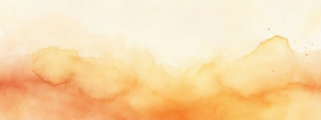 Obraz premium Abstract Watercolor Texture with Warm Pastel Tones Soft Golden Hues Minimalist Composition Detailed Brush Strokes