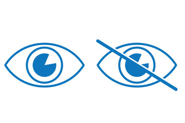 Eye icon set. Eyes related line icons. View and eye vector linear icon set. Open eyes images. 1176