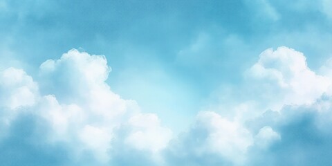 Obraz premium Watercolor Soft Blue Sky Background with Light Gradients and Gentle Pastel Tones for Artistic Design
