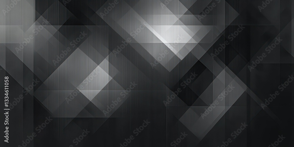 Poster geometric abstract background with transparent squares and rectangles, modern minimalist design, dar