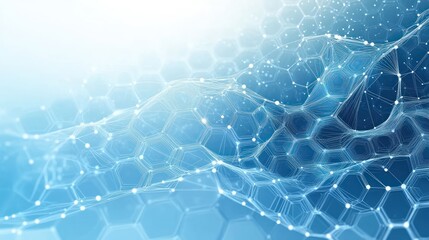 Futuristic Health Care Medical Science Background with Hexagons and Technology Design Concept