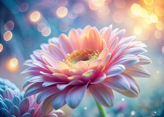 Obraz premium Peaceful Tender Close Up: Long Exposure Flower Petals, Soft Light, Delicate Bloom