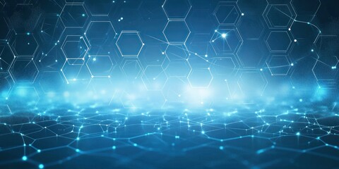 Obraz premium Medical Innovation Concept Digital Hexagonal Science Background Graphic Design