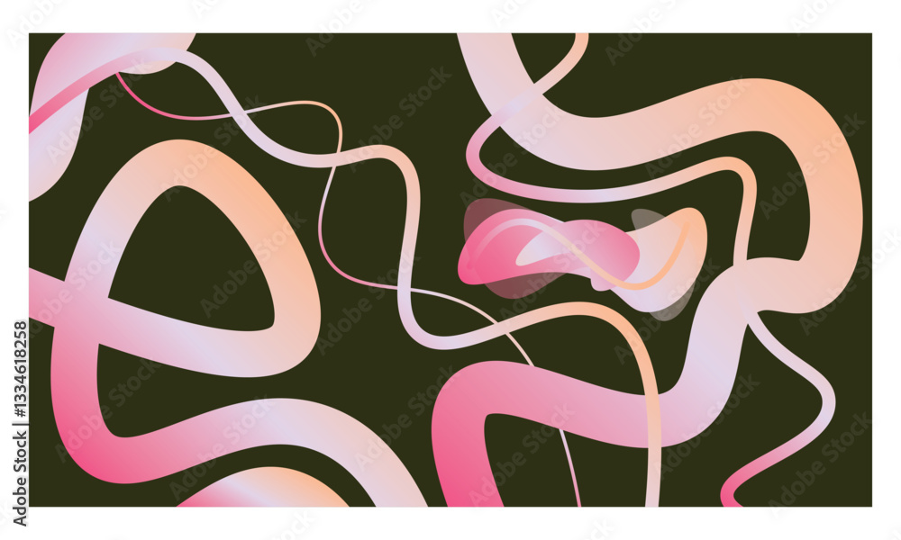 Poster abstract colorful background design, gradient color curved line design, abstract modern template