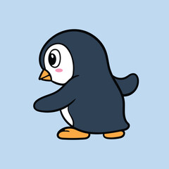 Fototapeta premium Cute penguin from back view
