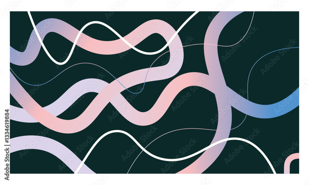 Poster abstract colorful background design, gradient color curved line design, abstract modern template