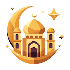 Ramadan golden crescent mood