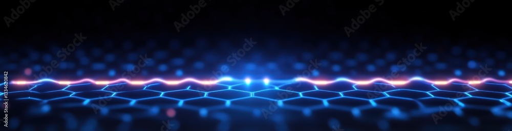 Aufkleber futuristic medical background with hexagonal patterns for health care innovation in science and tech