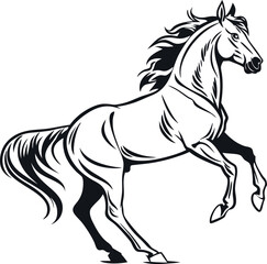 Realistic Horse Vector Illustration for Nature and Wildlife Designs

